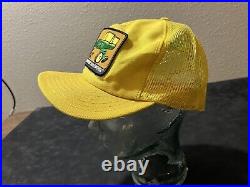 Vintage John Deere Trucker Snapback Hat Tractor Plow USA Louisville Mfg Co 1970s