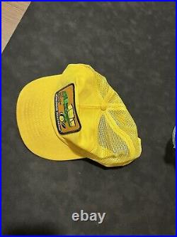 Vintage John Deere Trucker Snapback Hat Tractor Plow USA Louisville Mfg Co 1970s