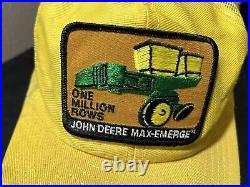 Vintage John Deere Trucker Snapback Hat Tractor Plow USA Louisville Mfg Co 1970s