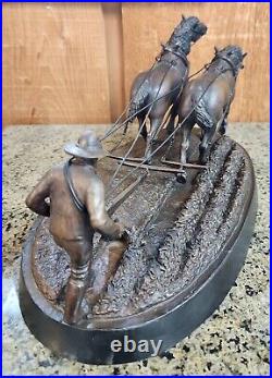 Vintage LE 1987 John Deere 150th Anniversary Bronze Plow Sculpture # 77/500 RARE