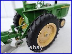 Vintage Original 1/16 Ertl John Deere 3010 Toy Tractor With 4 Bottom Plow Vintage Original 1/16 Ertl John Deere 3010 Toy Tractor With 4 Bottom Plow