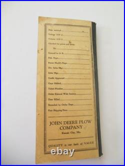 Vintage Wholesale Prices and 1939 Contract with John Deere Plow Company