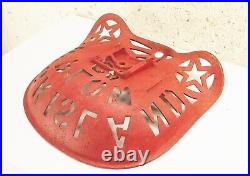 Vtg antique Rock island plow co. Cast iron tractor seat farm implement machinery